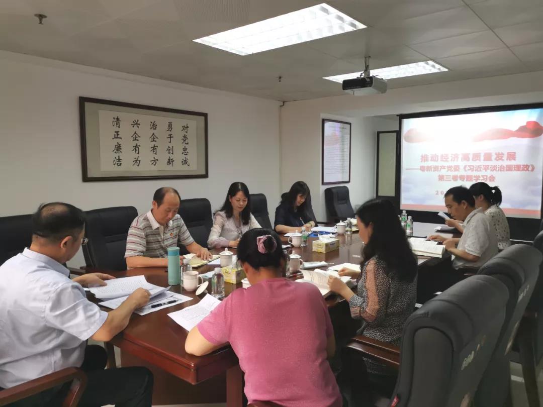 粵新資產(chǎn)黨委舉行《習(xí)近平談治國(guó)理政》第三卷“推動(dòng)經(jīng)濟(jì)高質(zhì)量發(fā)展”專題集中學(xué)習(xí)研討